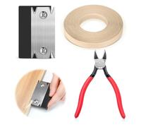 Ujjdwiurgh Ensemble D'Outils de Placage de Chants 3 Pièces 3/4 Poucesuce X 50 Pieds, Bordure en Placage de Bois Véritable Pré-Encollé, pour Menuiserie et Travail Du Bois