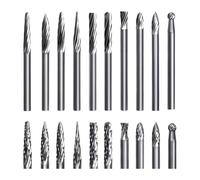 Ujjdwiurgh Ensemble Fraises en Carbure, Adapté à L'Ébavurage D'Impression 3D, Aux Outils Sculpture sur Bois, à L'Élimination des Bavures D'Usinage CNC, au Perçage Matrices, à la Gravure