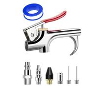 Ujjdwiurgh Ensembles de Soufflettes à Buse D'Air 8 Pièces, Soufflettes à Air en Métal avec Raccord NPT 1/4 Pouce avec Buse D'Air 5 Pièces