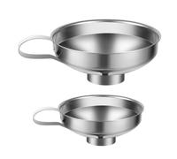 Ujjdwiurgh Entonnoir Ménager en Acier Inoxydable à Large Bouche, Vinaigrette, Entonnoir de Grand Diamètre, Entonnoir à Confiture, Argent Blanc