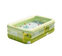 Ujjdwiurgh Épaississe Rabaisée Gonflable Piscine Extérieure Enfants Piscine Rectangulaire 1 Drain PVC pour la Famille