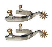 Ujjdwiurgh Éperons à Armure Toile avec Corde, Éperons en Acier Inoxydable, Éperons à Armure Toile pour (2 Pièces)