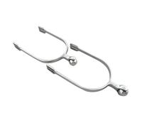 Ujjdwiurgh Éperons en acier inoxydable avec bille pour homme et femme - Éperons de cheval - Cou lisse - Éperon doux et doux