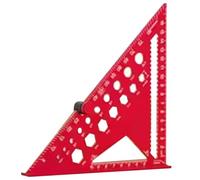 Ujjdwiurgh Équerre avec Broche de Positionnement, Outil Multi-Angle pour le Travail Du Bois - Fonctionnalité de Marquage de Scribe à Angle Droit Haute Précision 7 Pouces Rouge