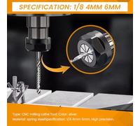 Ujjdwiurgh Er11 Cnc Support D'Embouts D'Outil De Pinces De Serrage 1/8 Pouce (3.175Mm) 4Mm 6Mm