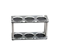 Ujjdwiurgh Étagère de rangement pour ustensiles de café, 51/53/58 mm, base de rangement facile à utiliser (double couche)