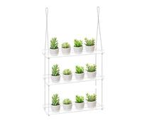 Ujjdwiurgh Étagères à Plantes de Fenêtre à 3 Niveaux 16 Pouces, Étagère Flottante Suspendue Réglable en Acrylique, Extension de Rebord de Fenêtre pour Plantes D'Intérieur