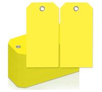 Ujjdwiurgh Étiquettes d'expédition vierges et robustes avec trous renforcés - Étiquettes à bagages inscriptibles - Faciles à installer et à utiliser - 11,4 cm x 7,5 cm