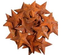 Ujjdwiurgh Étoile de Grange en Métal Rouillé. Étoile Décorative de Campagne Vintage avec Trou pour Décoration Rustique pour Les Vacances de Noël