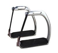 Ujjdwiurgh Étriers de Sécurité D'Équitation à Haute Résistance, Étriers en Acier Inoxydable Argenté, Équipement de Course en Plein Air pour Enfants