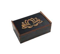 Ujjdwiurgh Étui à cartes de tarot vintage en bois - Boîte à bijoux - Petite boîte multifonction vintage pour carte de tarot - Accessoire A