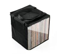 Ujjdwiurgh Étui de rangement de voyage pour disques vinyles de 30,5 cm - Anti-poussière - Portable - Avec poignées et couvercle - Pour albums vinyles