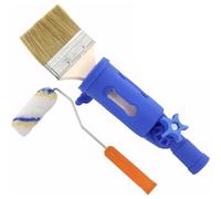 Ujjdwiurgh Extension de pinceau multi-angles, extensions de poteaux avec deux pinceaux - Tête rotative, poignée sécurisée, murs