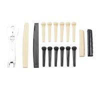 Ujjdwiurgh Extracteur de goupilles de chevalet de guitare avec 2 écrous de selle de guitare et 12 broches de chevalet de guitare