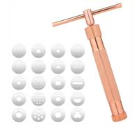 Ujjdwiurgh Extrudeuse D'Argile, Extrudeuse de Fondant, Extrudeuse D'Argile en Acier Inoxydable avec 20 Disques, Ensemble D'Outils de Décoration de Gâteaux pour Extruder la Pâte à Sucre