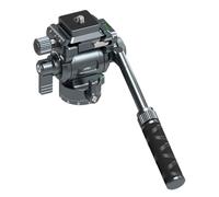 Ujjdwiurgh F38 Support vidéo fluide à libération rapide panoramique à 360° avec poignée amovible pour filmer sur trépied