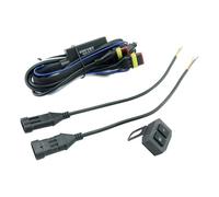 Ujjdwiurgh Faisceau de Câbles de Phare Antibrouillard à LED pour Moto, Relais de Commutation, Faisceau de Route et de Croisement, Câble de Projecteur pour Moto Tout-Terrain, SUV, UTV, ATV