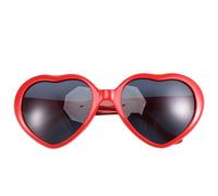 Ujjdwiurgh Fashion Joli Retro Cordiforme Lunettes Solaires Deguisement Reunion - Rouge