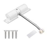 Ujjdwiurgh Ferme-porte automatique en alliage de zinc blanc avec ressort de sécurité réglable 30 kg