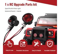 Ujjdwiurgh Feux à LED pour Voiture sur 1/10 RC TRX4 TRX6 SCX10 90046 2 LED Rondes Rouges