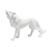Ujjdwiurgh Figurine d'animal décorative - Statue de loup - Sculpture pour salon, bureau, chambre à coucher, table de maison, accessoires de décoration d'intérieur B