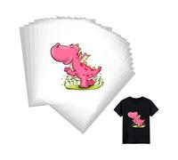 Ujjdwiurgh Film de Transfert DTF 30 Feuilles Double Face Brillant Transparent PréTraité Film DTF PET Transfert Thermique Pape A4 (8,4 Pouces X 11,7 Pouces)