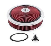 Ujjdwiurgh Filtre à air universel pour voiture - 35,6 x 7,6 cm - Lavable - Filetage 5-1/8 - Pièces modifiées - Rouge