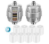 Ujjdwiurgh Filtre adoucisseur d'eau de douche avec 8 cartouches de rechange pour eau dure