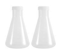 Ujjdwiurgh Fiole Conique en Plastique GraduéE en Laboratoire, Mesurable, Paroi éPaisse Lisse, Deux Bouteilles de 250 Ml