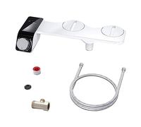 Ujjdwiurgh Fixation de bidet ultra fine double buse en spirale réglable pression d'eau non électrique pulvérisateur avec tuyau, B