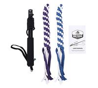 Ujjdwiurgh Flirt Pole Rope Jouet à tirer pour chien, corde tressée en coton mélangé, jouet interactif d'extérieur pour tirer, mâcher, dressage (L noir)