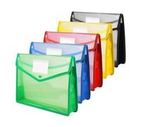 Ujjdwiurgh Folder Enveloppe Expansion File Wallet Portefeuilles en Plastique A4 Portefeuilles en Plastique Dossier de Stockage avec Boucle à Pression et Poche A4 Sac de Fichiers Transparent Étanche