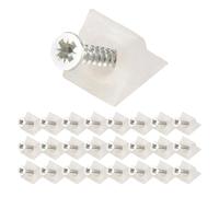 Ujjdwiurgh Fond de Tiroir en Plastique Blanc, Réparation de L'Affaissement, Cales de Réparation avec Vis pour Meubles, 50 Pièces