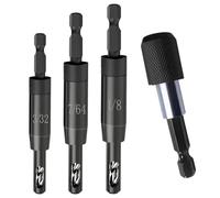 Ujjdwiurgh Foret à Centrage Automatique 3/32pouce, 7/64pouce, 1/8pouce avec Porte-Embout pour Tige Hexagonale de 1/4 Po, Foret de Recherche de Centre de Forage