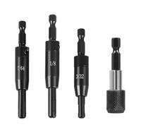 Ujjdwiurgh Foret à Centrage Automatique pour, 3/32 Pouces, 7/64 Pouces, 1/8 Pouces avec Porte-Embout pour Foret de Centrage