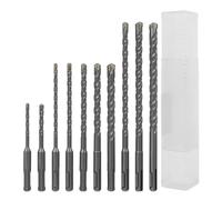 Ujjdwiurgh Forets à Percussion Rotatifs en Carbure 10 Pièces Set SDS plus 5mm-12mm pour Béton et Pierre Facile à Utiliser