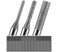 Ujjdwiurgh Forets Diamantés 30 Pièces 1/8" Tige pour Outils Rotatifs 10 Pièces de 1mm, 2mm, 3mm pour Verre de Mer et Pierres de Plage.