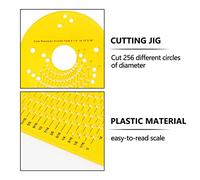 Ujjdwiurgh Gabarit de Coupe de Cercle de ModèLe de la Dureté éLevéE 200J de BakéLite Gabarit de Coupe de Cercle pour le Routeur de PlongéE