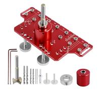 Ujjdwiurgh Gabarit de trou d'étagère et pince de charnière 2 en 1, gabarit de positionnement de charnière, guide de perçage de charnière pour le travail du bois