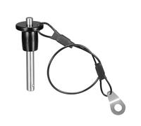 Ujjdwiurgh Goupille de Verrouillage à Bille en Acier Inoxydable de 6 mm de Diamètre avec Bouton-Poussoir Câble de Lanière Longueur Utile 25 mm Facile à Utiliser