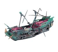 Ujjdwiurgh Grand Aquarium Naufrage DéCor Bateau en Plastique Ensemble RéSine Navire Fish Tank Ornements pour Aquarium DéCor Accessoires