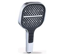 Ujjdwiurgh Grande Buse 7 Modes Buse Réglable Buse de Mélange à Économie D'Eau pour Toilettes Accessoires de Toilettes Argent et Noir