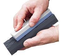 Ujjdwiurgh Grande Pierre D'Aplatissement - Aplatissement de Pierres à AffûTage Grossier/Fin à Double Grain - Diamant Grooves Whetstone Fixer