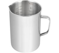 Ujjdwiurgh Grande Tasse à Mesurer en Acier Inoxydable de 1 000 Ml (34 Oz), Lot de 4 avec Poignée - Matériau en Métal Liquide