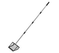 Ujjdwiurgh Grande Tête de Ramasseur de Crottes de Poulet 10", Râteau à Déjections avec Manche de 62 Pouces pour Le Sable