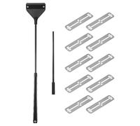 Ujjdwiurgh Grattoir à Algues pour Aquarium, Nettoyant pour Aquarium, Entretien, Grattoir pour Vitres, avec Tige D'Extension et 10 Lames