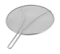 Ujjdwiurgh Grille anti-éclaboussures en acier inoxydable de 33 cm avec pieds de repos, protection contre les éclaboussures d'huile de cuisine