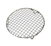 Ujjdwiurgh Grille de barbecue en acier inoxydable 22,5 cm - Filet de barbecue rond avec support pour camping en plein air, grille de refroidissement incluse