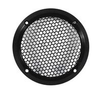 Ujjdwiurgh Grille en aluminium pour haut-parleur d'aigus de voiture - Grille en maille métallique pour amélioration audio - 8,9 cm - Noir
