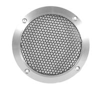 Ujjdwiurgh Grille en aluminium pour haut-parleur d'aigus de voiture - Grille en maille métallique pour amélioration audio - 10,2 cm - Argenté